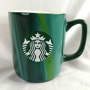 Starbucks Siren Logo Green Marble Coffee Mug Cup 15 oz 2022